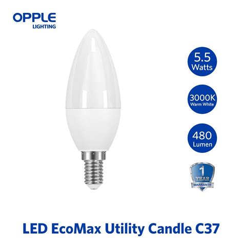 Opple Led Bulb E14 Utility Candle 5 Watts Warm White Furniture