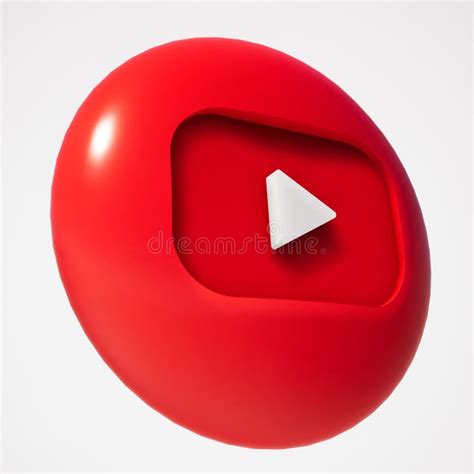 3d Youtube Button Icon Shape Editorial Photo Illustration Of Social