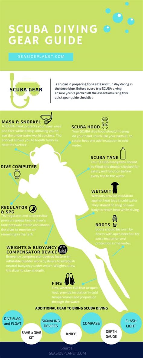 Scuba Diving Gear Guide [Infographic] - Seaside Planet