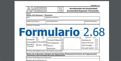 Formulario 2 68 De ANSES Como Descargar E Imprimirlo DiarioARG