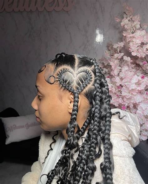 40 Heart Braids Braided Hairstyle Ideas For Black Women Heart Braid