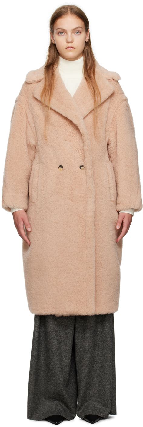 Pink Teddy Bear Icon Coat By Max Mara On Sale