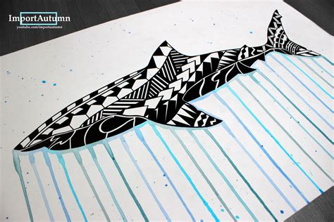 Tribal Shark Drawing at GetDrawings | Free download