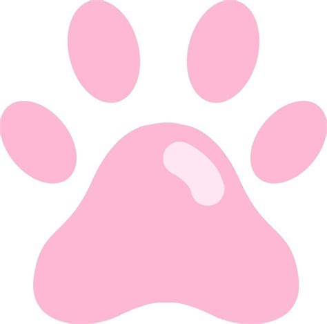 Pink cat paw, icon illustration, vector on white background in 2023 ...