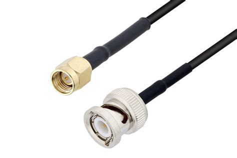 SMA Male To BNC Male Low Loss Cable 200 Cm Length Using LMR 100 Coax