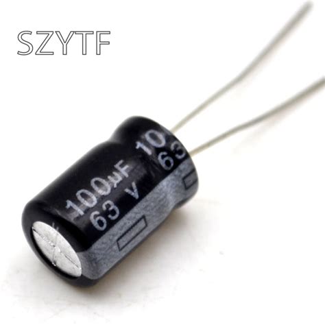 10pcs Bag 8 12mm 63V 100UF Electrolytic Capacitor In Capacitors