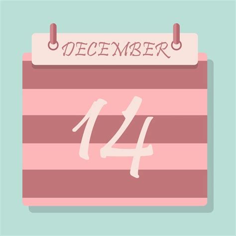 Calendario Vectorial Minimalista De Diciembre Vector Premium