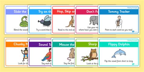 Guided Reading Strategy Cards Teacher Made