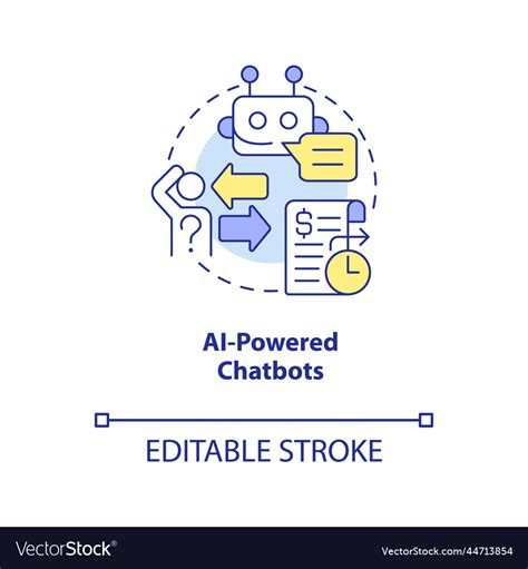 Ai Powered Chatbots Concept Icon Royalty Free Vector Image