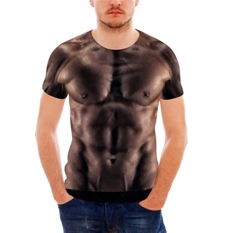 Forudesigns 3d Muscle Print T Shirt Clothing Summer T Shirts Mens Crossfit Bodybuilding Elastic