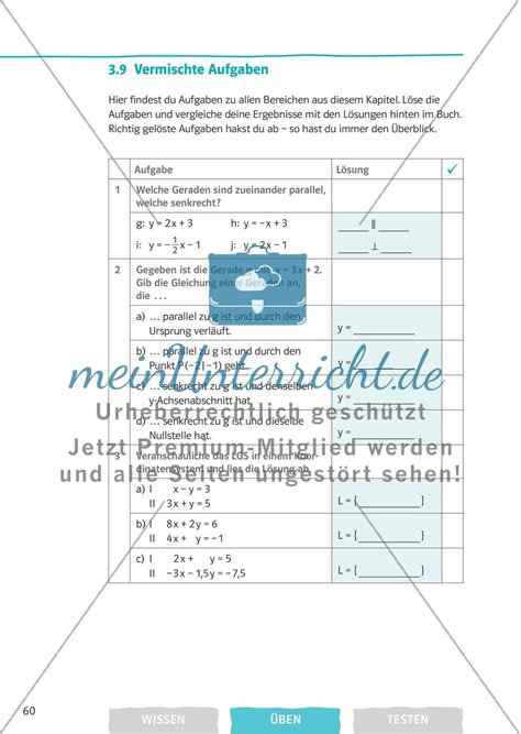 Lagebeziehungen Von Geraden Lineare Gleichungssysteme Meinunterricht