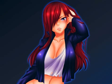 Erza Scarlet Wallpaper X Wallpapersafari Hot Sex Picture