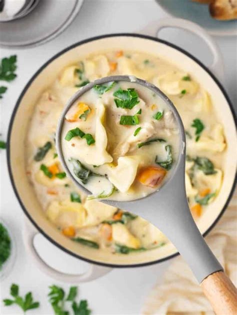 Creamy Chicken Tortellini Soup Recipe House Of Nash Eats