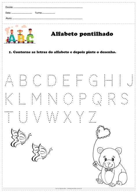 Contorne As Letras E Depois Pinte O Desenho Ler E Aprender