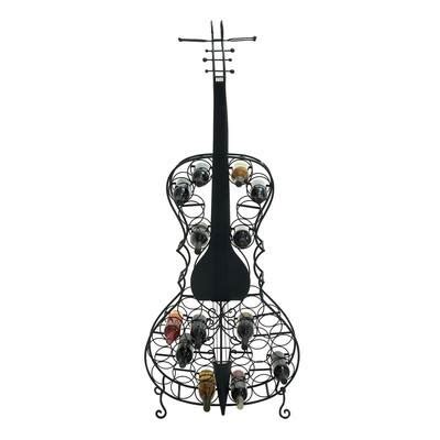 Black Metal Cello Shaped Wine Holder Rack Wine Racks Michaels