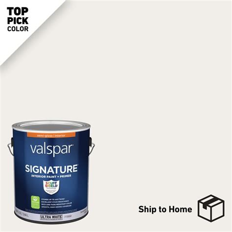 Valspar Signature Semi-gloss Swiss Coffee 7002-16 Latex Interior Paint ...