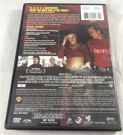 Natural Born Killers Dvd Uncut Version Widescreen Woody Harrelson