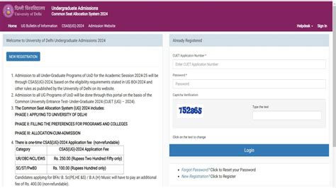 Cuet Du Csas Portal Open Now Registration For Ug Admissions