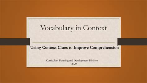 Comprehension Context Clues Pptx