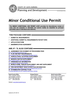 Fillable Online The Minor Conditional Use Permit Cup Provides For