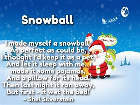 A Christmas Poem With Santa Claus And Other Characters In The Snow