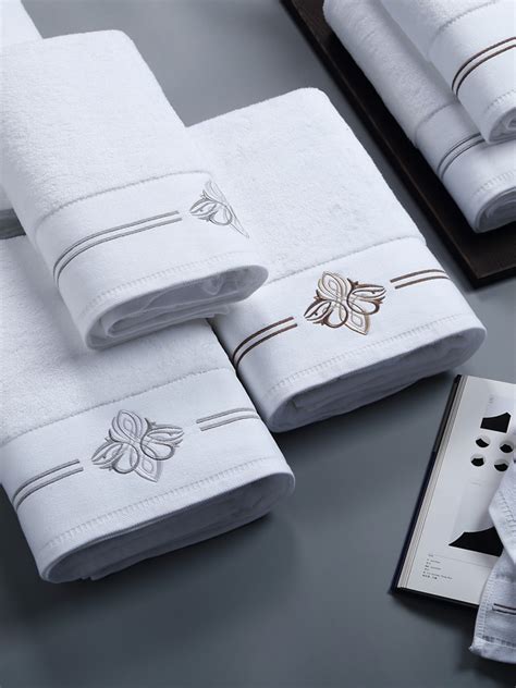 16s Cotton Luxury Hotel Home Wedding Used Embroidery Towel Face Cloth