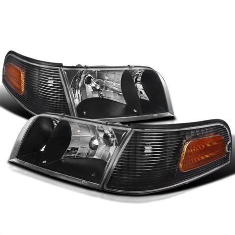 Buy Spec D Tuning Black Housing Clear Lens Headlights Corner Lights