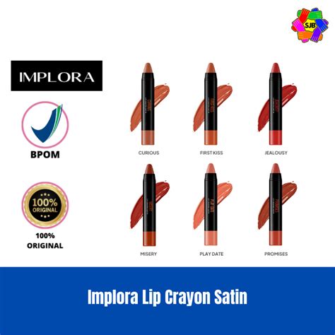 Jual Implora Lip Crayon Satin Lipstick Lip Cream Lipcream