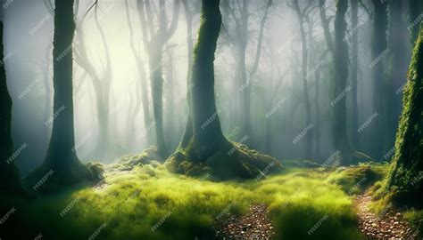 Premium AI Image | beautiful image of a dark forest landscape