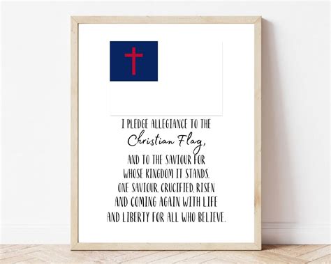 Christian Flag Pledge Printable