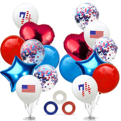 1 Set American Usa Independence Day Balloons Decor Of July 4th