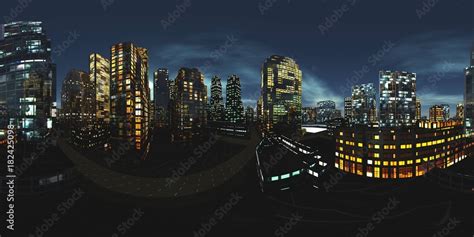 Hdri Equirectangular Projection Spherical Panorama Night City