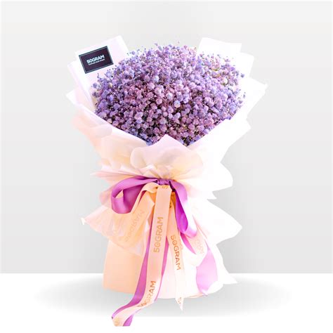 Baby Lavender Baby Breath Hand Bouquet | Free Delivery KL & PJ