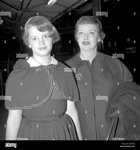 Bette Davis and her 11-year-old daughter, Barbara Davis Merrill, leave ...