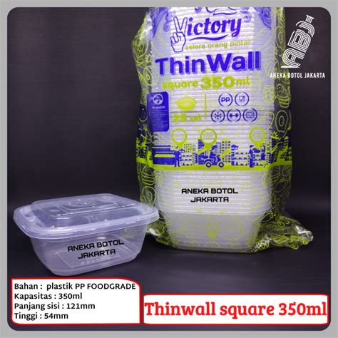 Jual Thinwall Victory Square Ml Wadah Plastik Persegi Ml