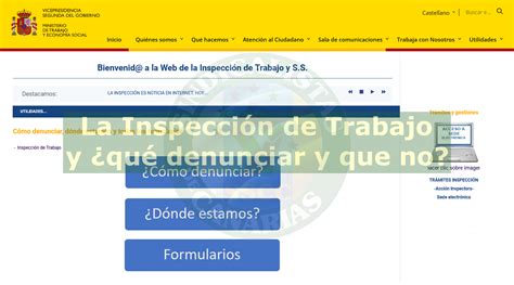 La Inspecci N De Trabajo Y Qu Denunciar Y Que No Fsoc Lanzarote