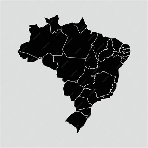 mapa  brasil  regioes isoladas em fundo branco mapa  brasil