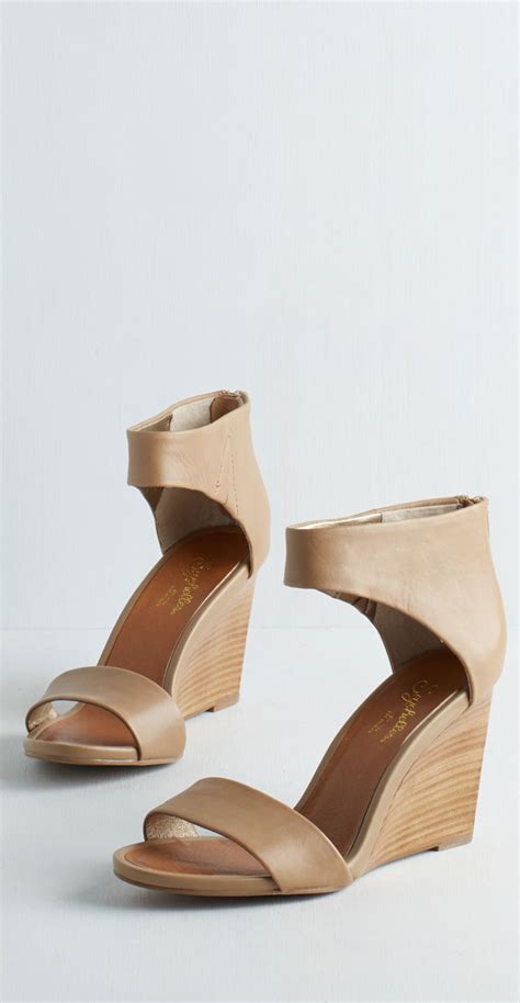 Nude Wedge Sandals Heels Vintage Heels Shoes