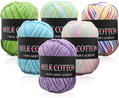 6 Pelote De Laine Pour Crochet Fil Coton Pour Crochet Pelote De Laine