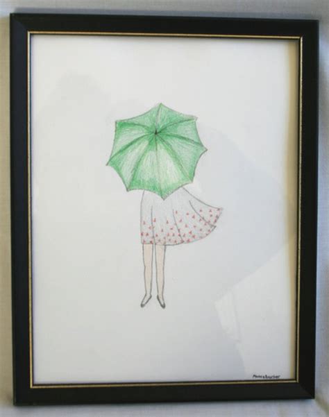 Sketch Of Girl With Umbrella At Paintingvalley Explore Collection