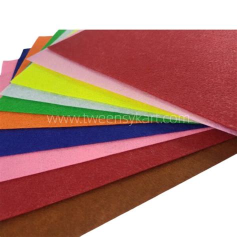 Felt Sheets -Set of 10 Colourful Sheets - Tweensy Kart