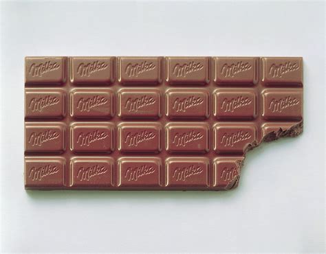 Milka Schokoladentafel Angebissen Bilder Kaufen Stockfood