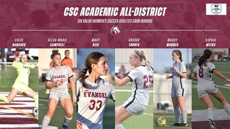 Six Valor Womens Soccer Athletes Named As Csc All District Honorees Evangel University Of The