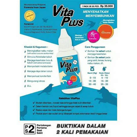 Jual Vita Plus Multivitamin Vitaplus Vitamin Hewan Kucing Anjing 30 Ml