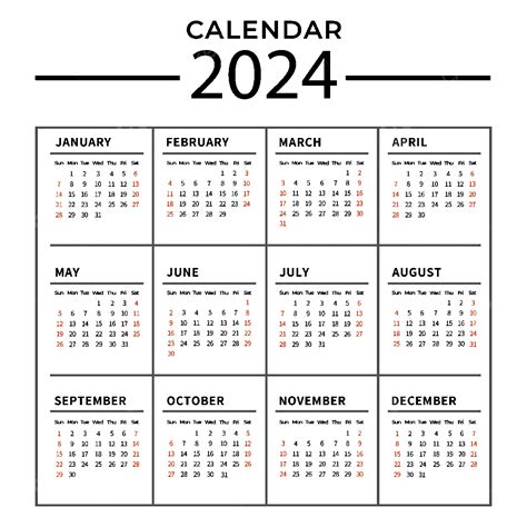 Free 2024 Calendar Template Vector Art Alicia Keriann