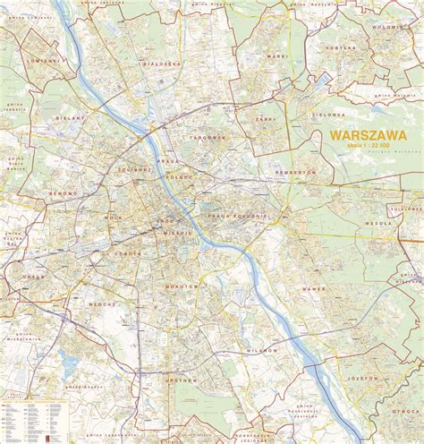 warszawa mapa plan miasta  wpinania  ramie alu slim