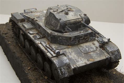 Panzer II with worn out winter camo and a simple base all done! : r ...