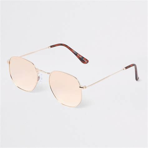 Rose Gold Revo Hex Sunglasses Retro Sunglasses Sunglasses Men Sunglasses Rose Gold