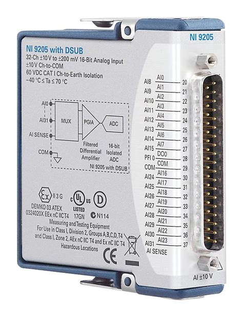 779357 01 Ni Emerson Voltage Input Module C Series NI 9205