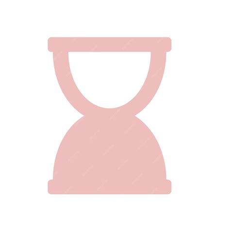 Reloj De Arena Rosa Con Fondo Blanco Vector Premium